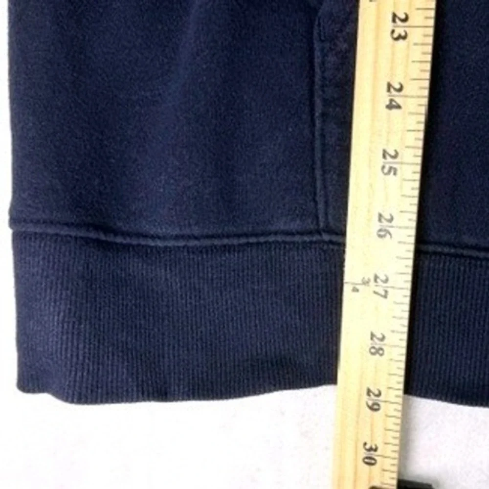 The North Face Hoodie Mens XL Navy Blue Bear Mountain Landscape Graphic Pullover